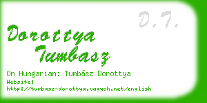 dorottya tumbasz business card